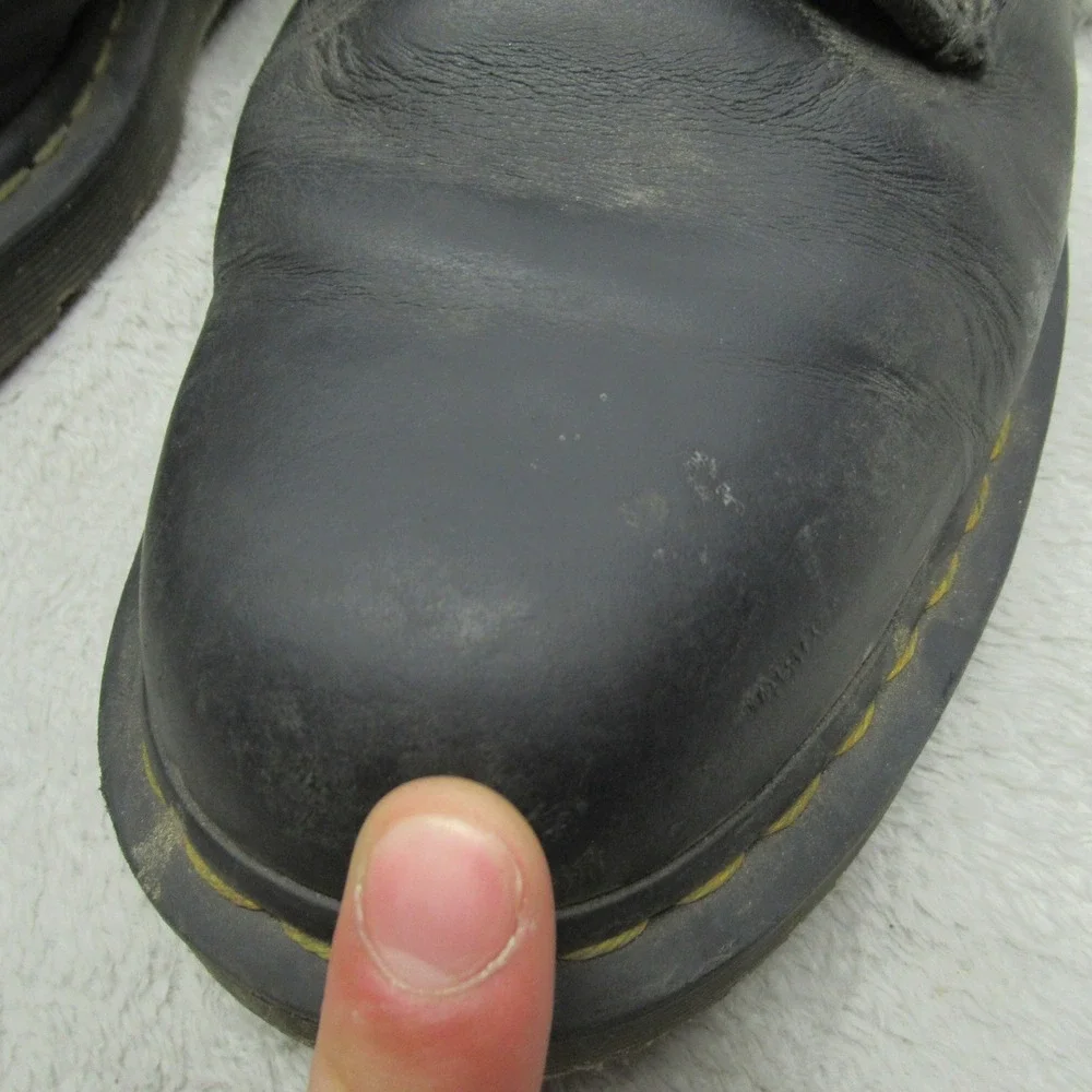 Dr Martens 1460 Unisex 11W 10M Safety Boots Blck Leather Slip Resistant Soft Toe